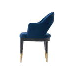 Carrington Velvet Upholstered Armchair in Midnight Blue