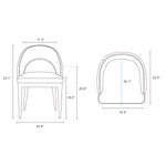 Carrington Velvet Upholstered Armchair in Light Gray