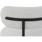 Beacon Vegan Leather And Boucle Fabric Upholstered Dining Chair in Cream