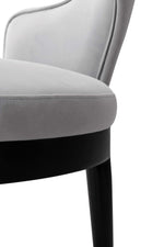 Carrington Velvet Upholstered Armchair in Light Gray