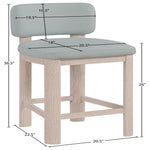 Paloma Vegan Leather Upholstered Counter Stool (88054-C) in Light Blue
