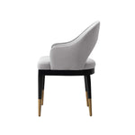 Carrington Velvet Upholstered Armchair in Light Gray