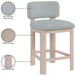 Paloma Vegan Leather Upholstered Counter Stool (88054-C) in Light Blue