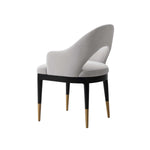 Carrington Velvet Upholstered Armchair in Light Gray