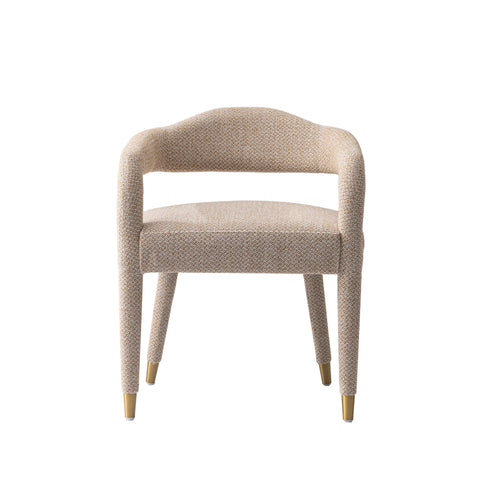 Aspen Tweed Upholstered Armchair in Gold Dust