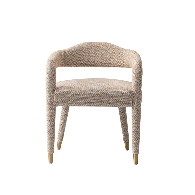 Aspen Tweed Upholstered Armchair in Gold Dust