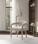Aspen Tweed Upholstered Armchair in Gold Dust