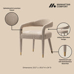 Aspen Tweed Upholstered Armchair in Gold Dust