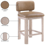 Paloma Vegan Leather Upholstered Counter Stool (88054-C) in Tan