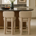 Paloma Vegan Leather Upholstered Counter Stool (88054-C) in Taupe