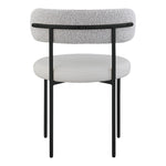 Beacon Vegan Leather And Boucle Fabric Upholstered Dining Chair in Taupe