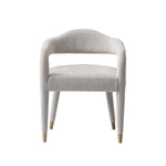 Aspen Tweed Upholstered Armchair in Silver Lining