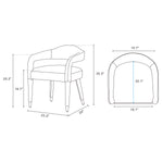 Aspen Tweed Upholstered Armchair in Silver Lining