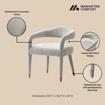 Aspen Tweed Upholstered Armchair in Silver Lining