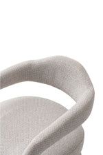 Aspen Tweed Upholstered Armchair in Silver Lining