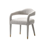 Aspen Tweed Upholstered Armchair in Silver Lining