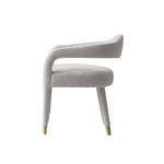 Aspen Tweed Upholstered Armchair in Silver Lining