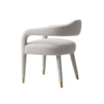 Aspen Tweed Upholstered Armchair in Silver Lining