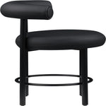 Bordeaux Vegan Leather Upholstered Counter Stool in Black