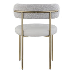 Beacon Vegan Leather And Boucle Fabric Upholstered Dining Chair in Taupe
