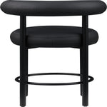 Bordeaux Vegan Leather Upholstered Counter Stool in Black