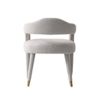 Aspen Tweed Upholstered Armchair in Silver Lining