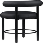 Bordeaux Vegan Leather Upholstered Counter Stool in Black