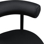 Bordeaux Vegan Leather Upholstered Counter Stool in Black