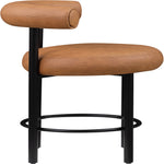 Bordeaux Vegan Leather Upholstered Counter Stool in Cognac
