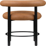 Bordeaux Vegan Leather Upholstered Counter Stool in Cognac