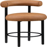 Bordeaux Vegan Leather Upholstered Counter Stool in Cognac