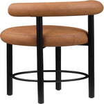 Bordeaux Vegan Leather Upholstered Counter Stool in Cognac