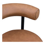 Bordeaux Vegan Leather Upholstered Counter Stool in Cognac