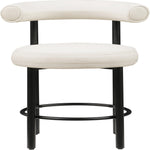 Bordeaux Vegan Leather Upholstered Counter Stool in Cream