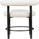 Bordeaux Vegan Leather Upholstered Counter Stool in Cream