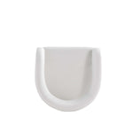 Augusta Vegan Leather Metal Dining Chair in White