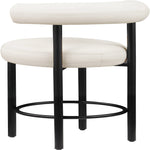 Bordeaux Vegan Leather Upholstered Counter Stool in Cream