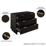 Granville 38" Dresser (3-Drawer) in Black