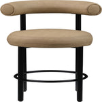 Bordeaux Vegan Leather Upholstered Counter Stool in Tan