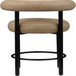 Bordeaux Vegan Leather Upholstered Counter Stool in Tan