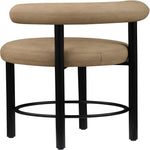 Bordeaux Vegan Leather Upholstered Counter Stool in Tan