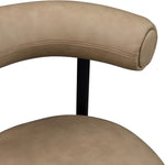 Bordeaux Vegan Leather Upholstered Counter Stool in Tan