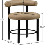 Bordeaux Vegan Leather Upholstered Counter Stool in Tan