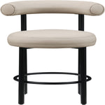 Bordeaux Vegan Leather Upholstered Counter Stool in Taupe