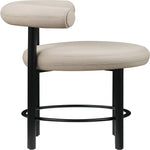 Bordeaux Vegan Leather Upholstered Counter Stool in Taupe