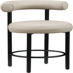 Bordeaux Vegan Leather Upholstered Counter Stool in Taupe