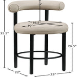 Bordeaux Vegan Leather Upholstered Counter Stool in Taupe