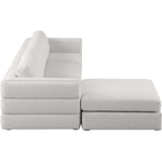 Beckham 114" Linen Textured Fabric Upholstered 4pc. Modular Sectional in Beige