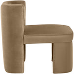 Zuno Velvet Performance Fabric Upholstered Dining Chair in Beige