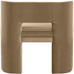 Zuno Velvet Performance Fabric Upholstered Dining Chair in Beige